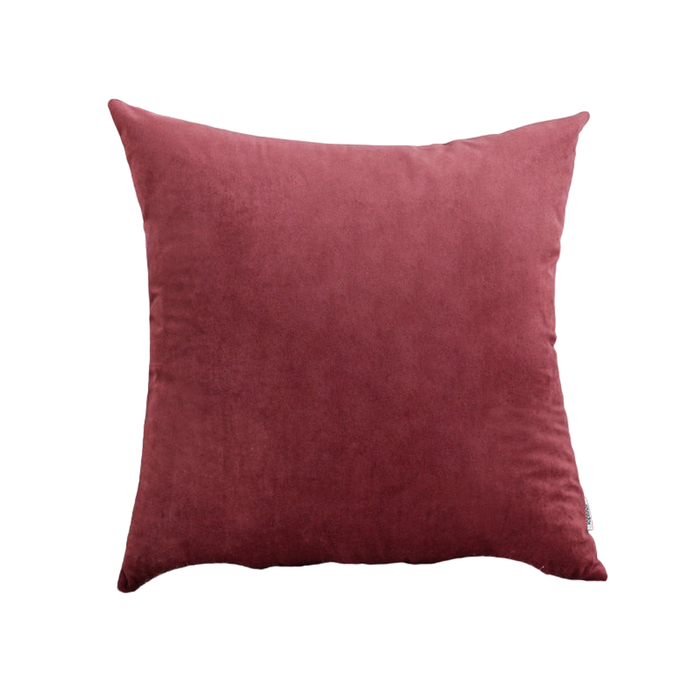 Velvet Pillow Cases Cushion Cover(28-Dark Red)45cmx45cm