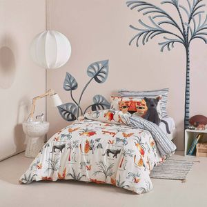 Kas Kids Fierce Double Bed Quilt Cover Set w/ 2x Pillowcases Multicoloured