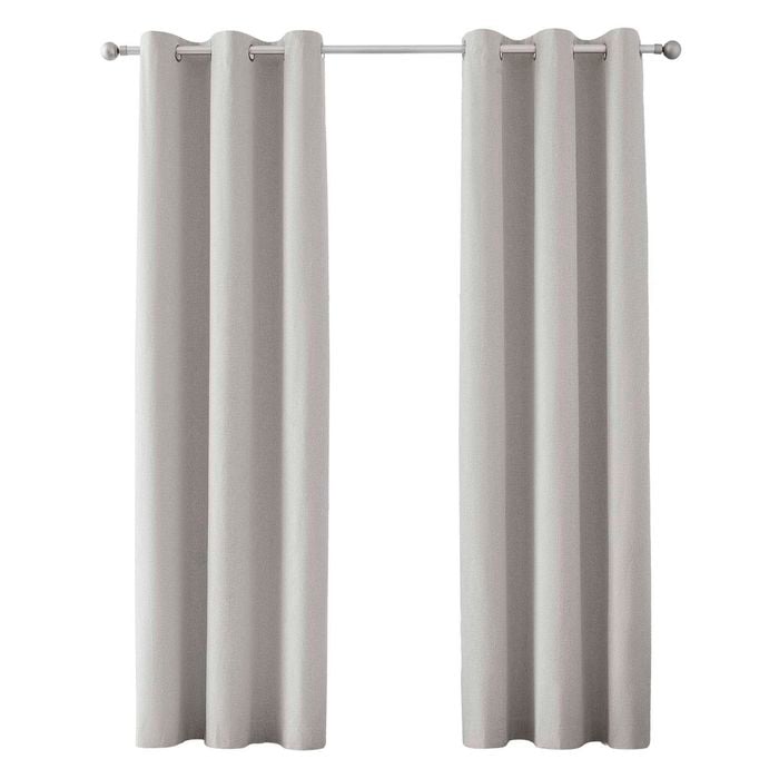 Mollers 120 x 223cm Natural Blockout Dory Eyelet Curtain