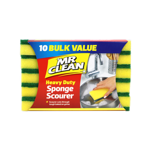 Mr Clean Sponge Scourer - 10 Pack