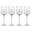 4PK Tempa Jaxon Clear Geometric Wine Drinking Glasses 24cm