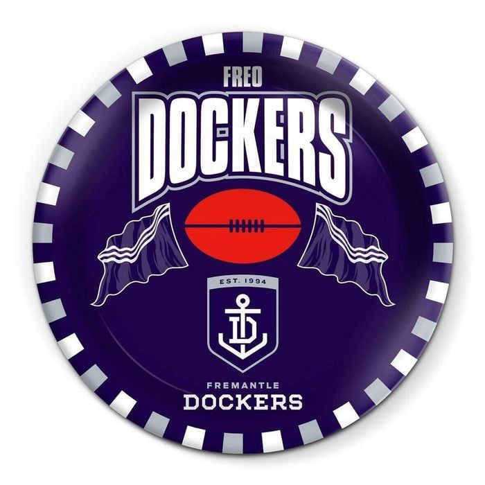AFL Snack Plate - Fremantle Dockers - 20cm diameter - Melamine - Single