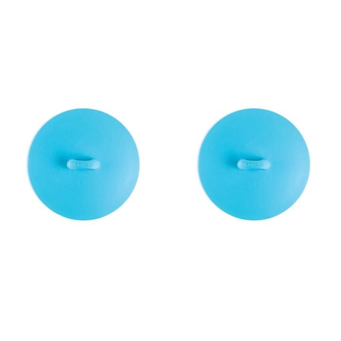 2PK Dexas 20cm Suction Lid Food Storage Cover Round Medium - Blue