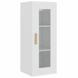 vidaXL Hanging Wall Cabinet White Floating Buffet Storage Shelf Home Organiser