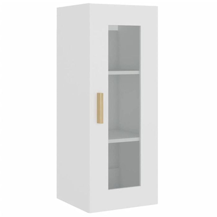 vidaXL Hanging Wall Cabinet White Floating Buffet Storage Shelf Home Organiser