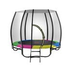 Kahuna 8ft Twister Springless Trampoline - Rainbow
