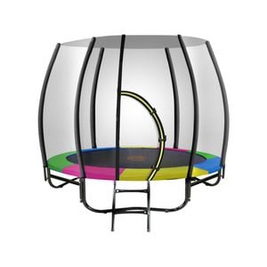 Kahuna 8ft Twister Springless Trampoline - Rainbow
