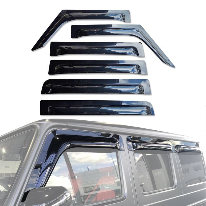 AUSGO Wide-Profile Weather Shields for Mercedes-Benz G-Class 2011-2018 Weathershields Window Visors Wind Deflectors