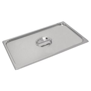 Vogue Heavy Duty Stainless Steel Gastronorm Lid GN 1/1 Silver Food Storage Cover