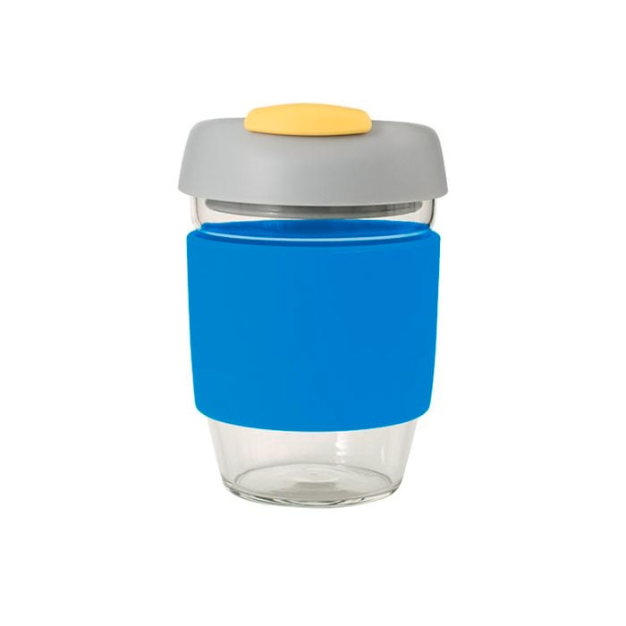 Avanti Go Cup Glass 296ml Blue/Grey/Yellow