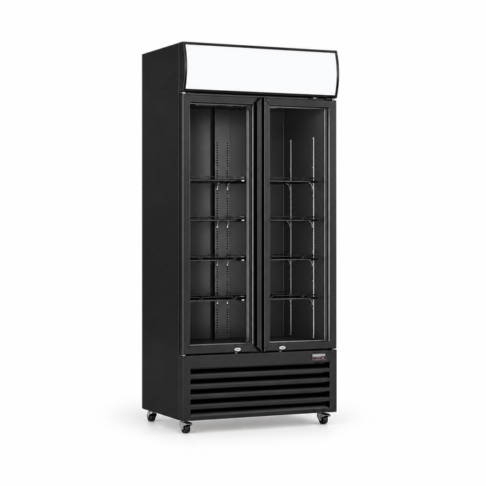 Thermaster Double Glass Door Colourbond Upright Drink Fridge - LG-580BP
