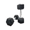 52.5kg Rubber Hex Dumbbells - Pair