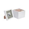 Nicola Spring 6" x 6" White 3D Box Photo Frames - 2" x 2" Mount - Pack of 5