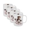 4PK Ashdene Puppy Love Jack Russell Drinking Coffee/Tea Mug 11.5x8cm