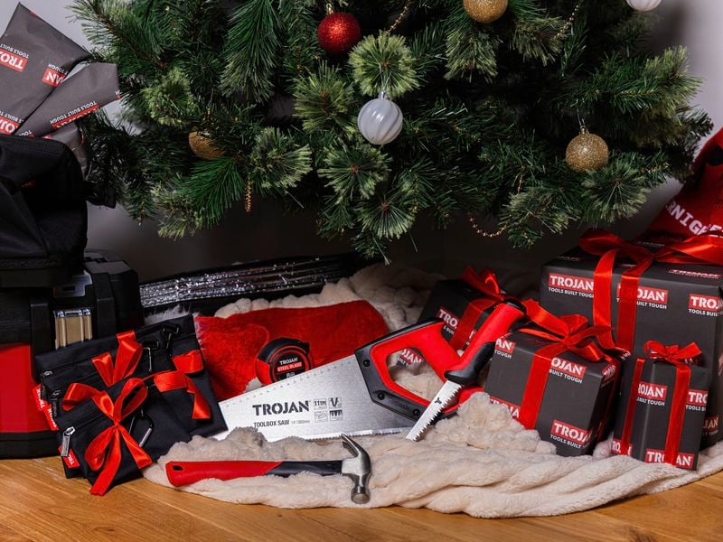 Trojan tools under a Christmas tree.