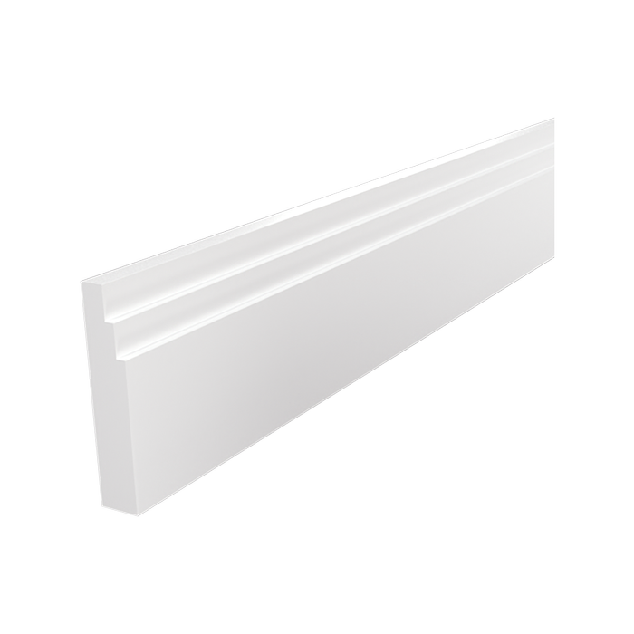 92 x 18mm 2.7m White Primed FJ Step Pine Moulding