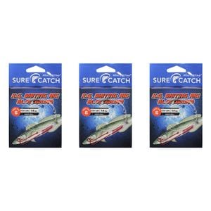 3x Surecatch King George Whiting Rig Chemical Sharpened Bloodworm Hook - Size 6