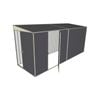 Build-a-Shed 1.5 x 4.5 x 2m Sliding Door Tunnel Shed with Side Doors - Grey