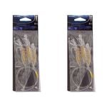 2x Wilson Rigged to Jig Rig 3 Hook Squid Style Jig Fully UV Active - Colour #3