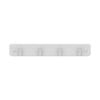 Mode Perma 4 Brushed Nickel Hooks On White Board Key Rack