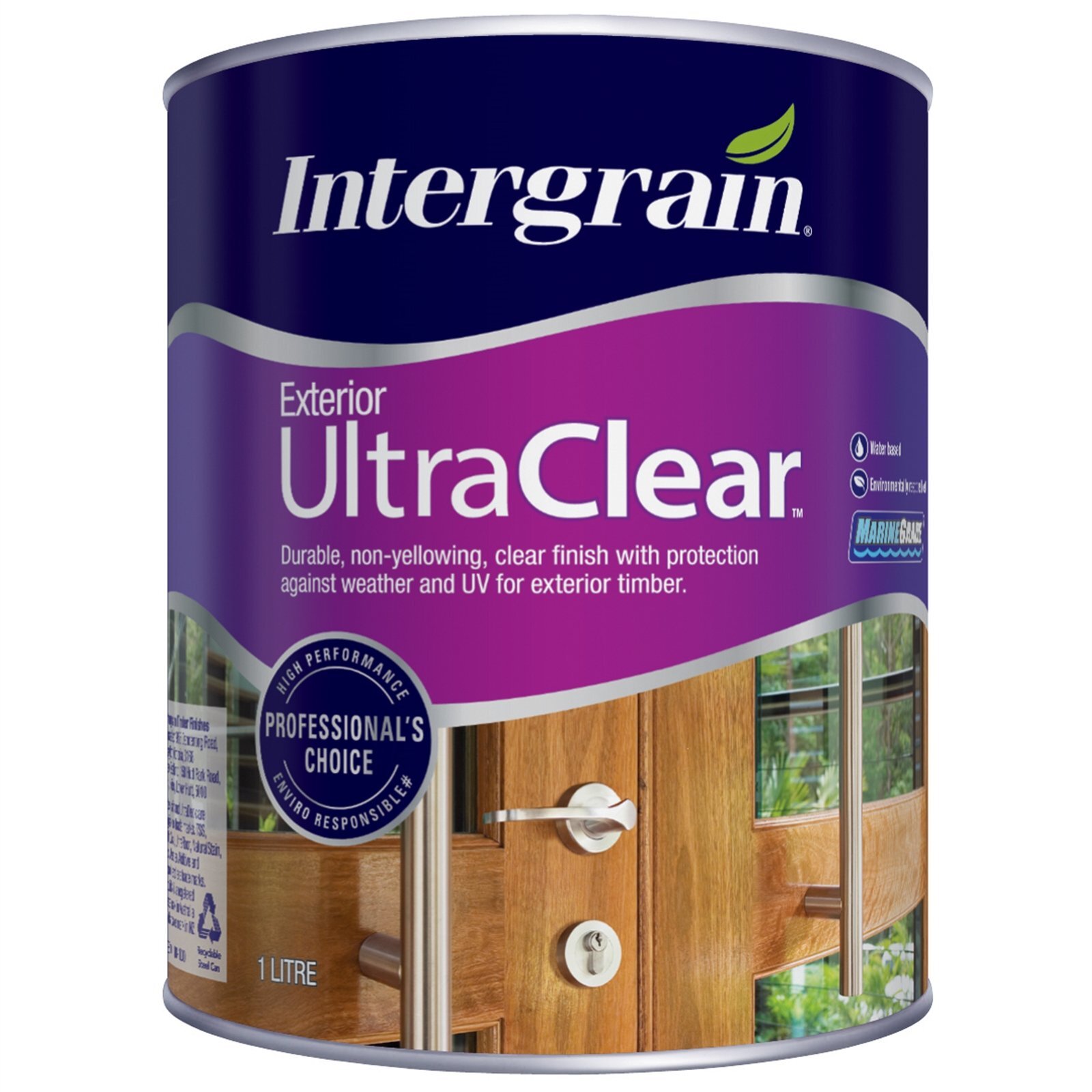 Intergrain UltraClear Satin Exterior Timber Varnish - 1L