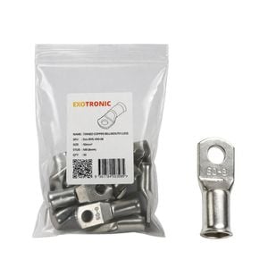 10 Pack of Exotronic 50mm² Copper Lug M8 | Bellmouth