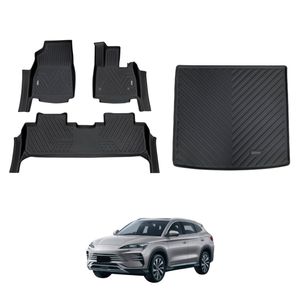 AUSGO Floor Mats & Boot Liner Set for BYD SEALION 6 2024-Onwards Car Floor Liners Cargo Mat