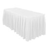 Just Party Linen White Table Skirt Box Pleat Polyester  (3m)