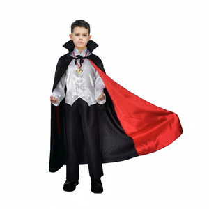 More Than Party Vampire Cape High Collar Shiny Kids Halloween Costume 10-12y