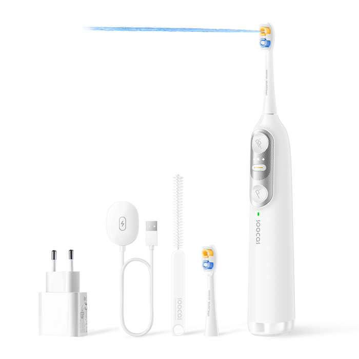 oocas Neos II 2-in-1 Sonic Electric Toothbrush with Built-in Water Flosser, White