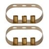 2PK Annabel Trends Trio Taper Candle Holder Storage Tabletop Decor 18cm Gold