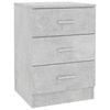 vidaXL Bedside Cabinet Concrete Grey Engineered Wood Nightstand Home Organiser