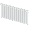 ProtectorAl 1201 - 2400 x 1200mm Pearl White Raked Up to 15º DTR All Up Pool Fence Panel
