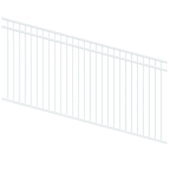 ProtectorAl 1201 - 2400 x 1200mm Pearl White Raked Up to 15º DTR All Up Pool Fence Panel