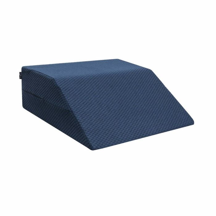 Premium Leg Elevation Wedge Cushion With Memory Foam - Relieve Swollen Legs And Back Pain, 60x50x20cm - White