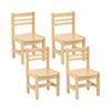 Jooyes Kids Birch Toddler Chair - H28cm 4 Pack - Oak | 30cm | Kids Chair