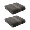 2PK Christy Sovereign Combed Cotton Bath Towel 650GSM Plush Soft Graphite King