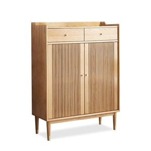 Miuz Shoes Cabinet Storage Shoe Organiser Rack With Shelves Drawers Solid Oak