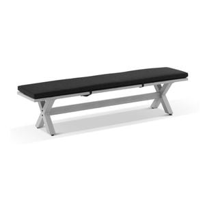 Aged Teak look Tahitian 2m Aluminium Bench Seat with Cushion