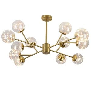 Eli & Co. Lighting Lyra 12 Orb Gold LED Chandelier Ceiling Light