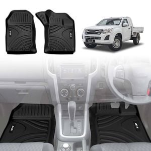3D Floor Mats for ISUZU D-MAX DMAX Single Cab 2020-Onwards All-Weather Heavy Duty Full Set