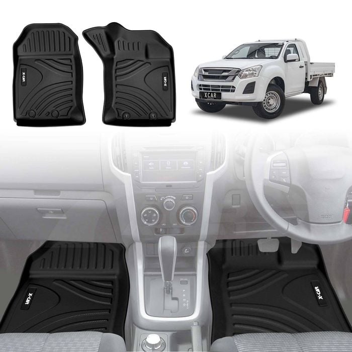 3D Floor Mats for ISUZU D-MAX DMAX Single Cab 2020-Onwards All-Weather Heavy Duty Full Set