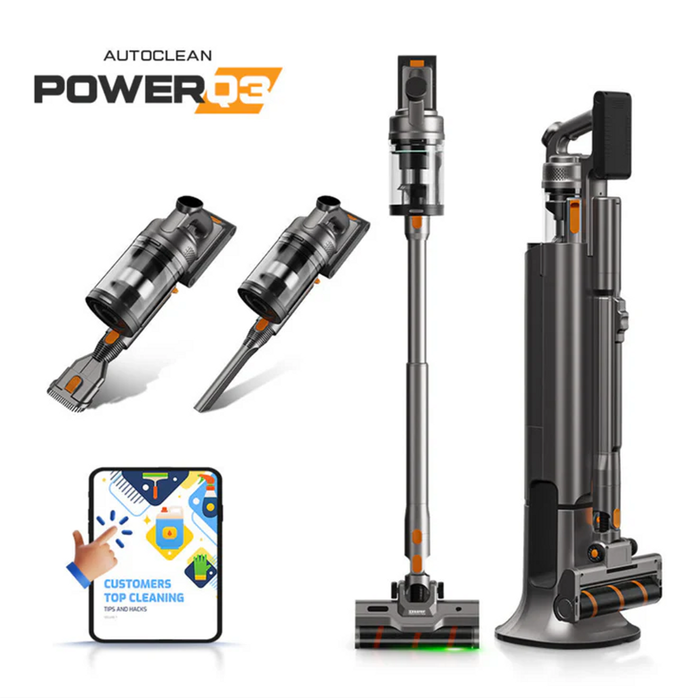 KRAPOF Auto Clean Power Q3 Stick Vacuum with Self-Emptying System