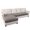Smarcute L-shaped Sectional Sofa Covers Couch Lounge Cushion Cover (seat Only: 1 Chaise + 3 Seat Cover, Taupe)