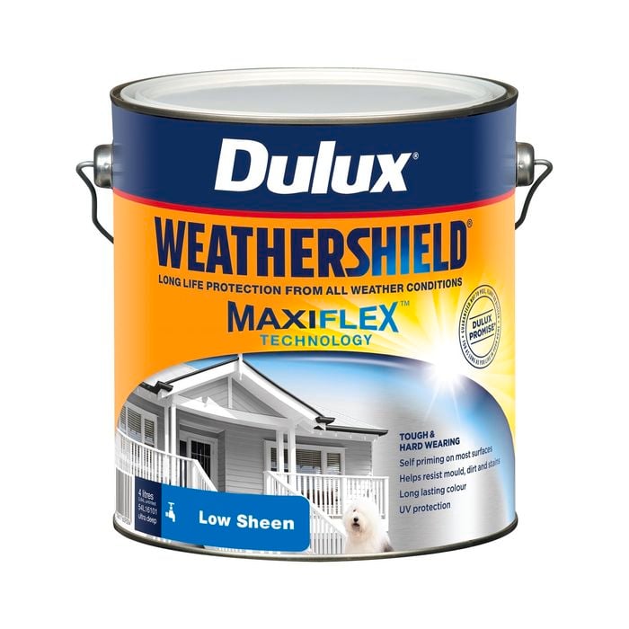 Dulux 4L Ultra Deep Low Sheen Weathershield Exterior Paint - 4L