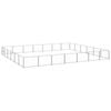 vidaXL Dog Kennel Silver Steel Outdoor Puppy Enclosure Dog Pet Supply Cage