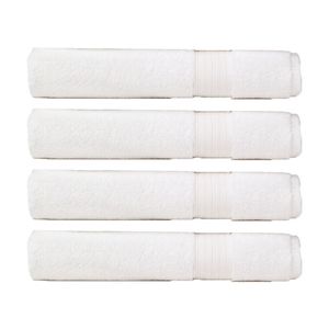 4PK Christy Sovereign Combed Cotton Bath Towel 650GSM Plush Soft White King