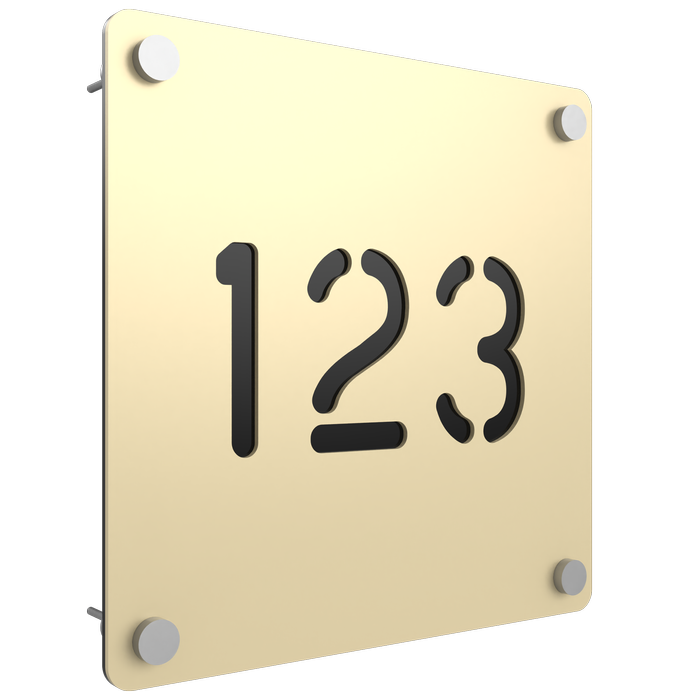 ProtectorAl 280 x 280mm Primrose Aluminium Cut Through Custom House Sign