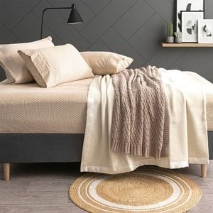 Park Avenue Egyptian Cotton Flannelette Sheet Pillowcase Set Diamond Queen