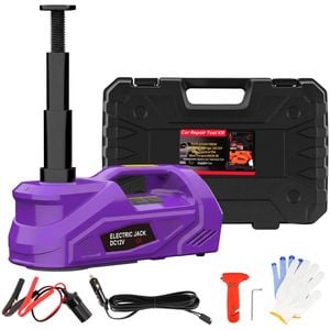 Advwin Electric Car Jack, Automotive Repair Tool For Suv/sedan Tire Replacement (15-45cm), Purple